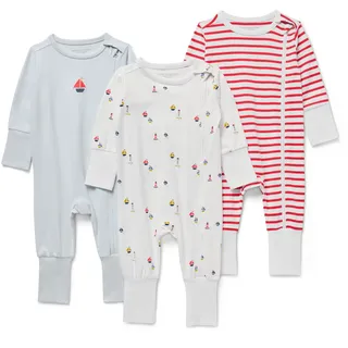 Tchibo - 3 Baby-Pyjamas - Baby - Gr. 74/80 - hellblau/print