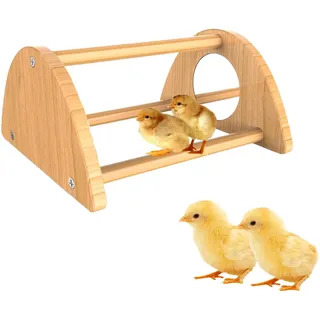Küken Sitzstange, Hölzerne Kükenstange, Hühnersitzstange Aus Holz, Sitzstange Huhn, Hölzerne Vogelständer Trainingshühner-Raststange Mit Spiegel Für Training Und Spielzeug Im Hühnerstall