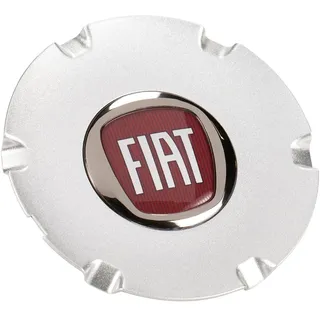 Fiat Original Nabendeckel Radkappe Felgendeckel Silber Rot Logo Panda ab 2003 735459893
