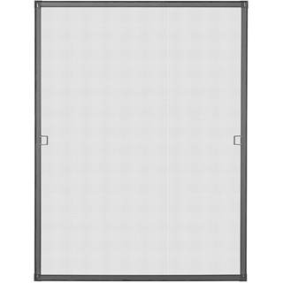 Fliegenschutz-Fenster PREMIUM 100 x 120 cm - Aluminium anthrazit individuell kürzbar