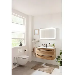 Camargue Swing K Badmöbel-Set AC3  (Gesamtbreite Badmöbel: 90 cm, Berg Eiche, Matt, 3 -tlg.)