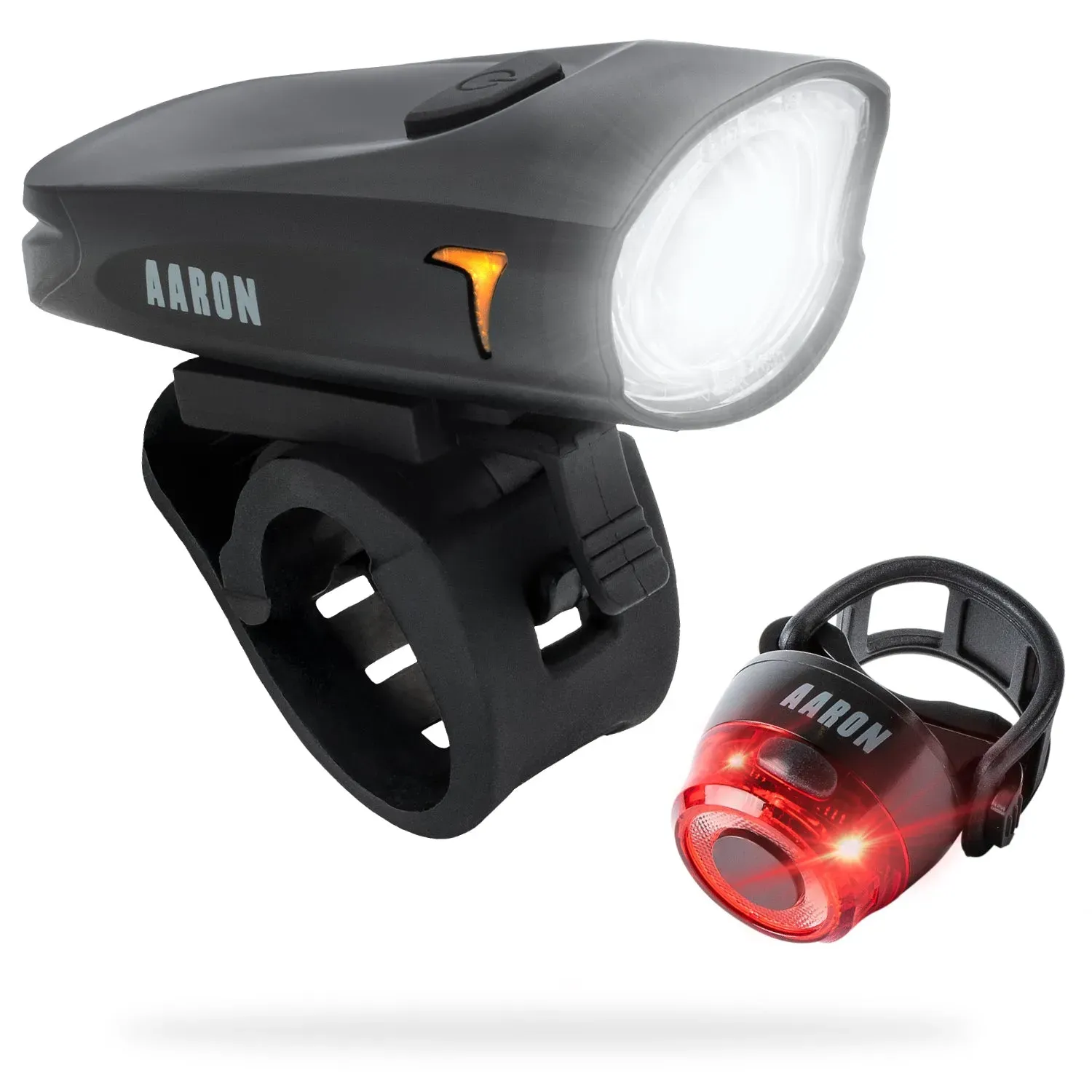 AARON LUX Fahrradlicht Set - StVZO zugelassen - Front- und Rücklicht