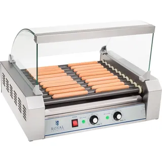 Royal Catering Hot Dog Grill - 11 Rollen - Teflon