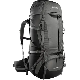 - Trekkingrucksack mit Frontzugriff, verstellbarem Rückensystem, extra Bodenfach, Regenhülle und 70 Liter Volumen (black/titan grey)