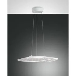 Fabas Luce LED Pendelleuchte VELA inkl. SMART LUCE, 59 x 43cm, 24W 3000K 3400lm, Metall / Acryl, dimmbar, weiß FAB-3625-40-102-01