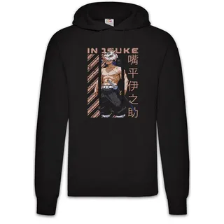 Urban Backwoods Hoodie Inosuke Warrior Herren Hoodie Demon Kamado Nezuko Anime Slayer Zenitsu (1-tlg) Tanjiro Hashibira Muzan Kibutsuji schwarz M