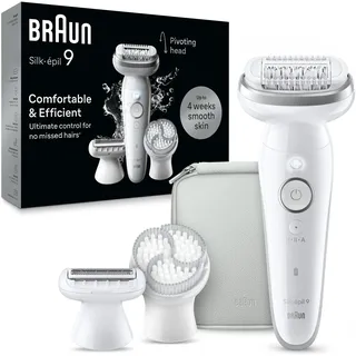 Braun Silk-épil 9 9-061 Weiß/Silber