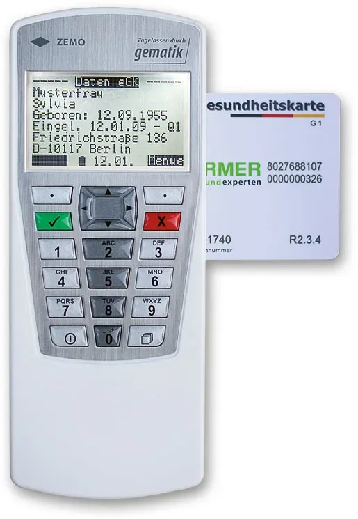 mobiles Chipkartenlesegerät VML-GK2 (1+) weiß/silber
