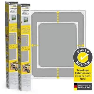 EasyMaxx Insect Protect | Teleskop-Insektenschutzgitter | weiß | 2er-Set