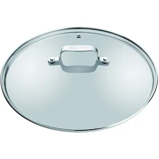 Tefal Jamie Oliver by Tefal Pfannen- und Topfdeckel 28cm, Glasdeckel mit Edelstahlrand, Dampfauslassventil, Überlaufschutz, spülmaschinengeeignet, exklusive Jamie Oliver Gravur am Deckelgriff, B89987