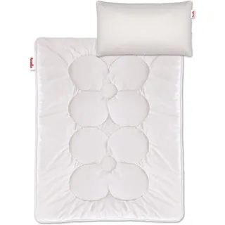 PARADIES Prima Bio Bettenset, Kinderbett 100x135 cm + Kinderkissen 40x60 cm, Öko-Tex Zertifiziert Standard 100 Klasse 1, medizinisch getestet, Atmungsaktives Kinderdecken-Set