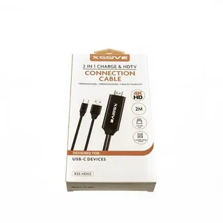 COFI 2-in-1-lade- und Hdtv Verbindungskabel Usb-c 4k/hd 2m