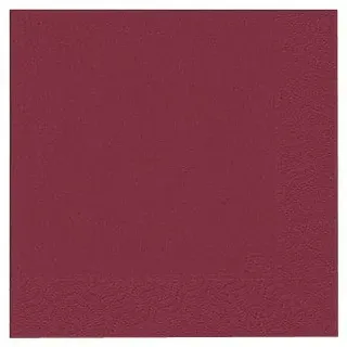 DUNI GMBH Zellt Servietten 33x33 cm, 3-lagig, bordeaux | Packung (50 Stück)