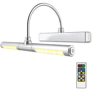 HONWELL Bilderleuchte LED Verstellbare Wandleuchte für Spiegel AA Batterie Betriebene mit Fernbedienungen 180° Schwenkarm