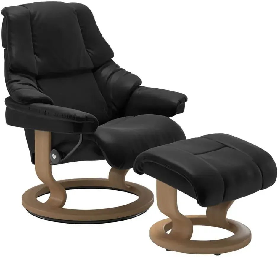 Stressless Sessel Reno M | mit Classic Untergestell Batick Schwarz Eichefarben