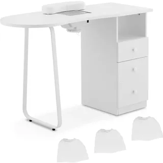 Physa Nageltisch Maniküretisch Nagelstudio-Tisch 3 Schubladen - Absaugung PHY-MT-10