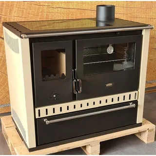 Prity Küchenofen Holzherd GT mit !Cerankochfeld!+!Edelstahlbackfach!-Dauerbrandherd - 15kW
