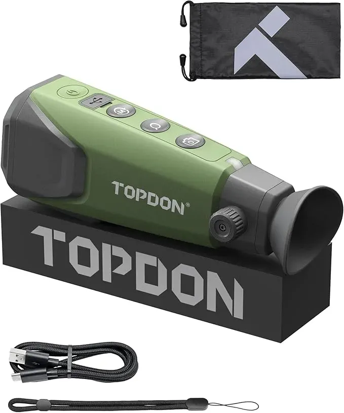 TopDON TS004 Wärmebildkamera 320x240px mit TISR. 11h Akku, 410m Erfassung, WifI,...