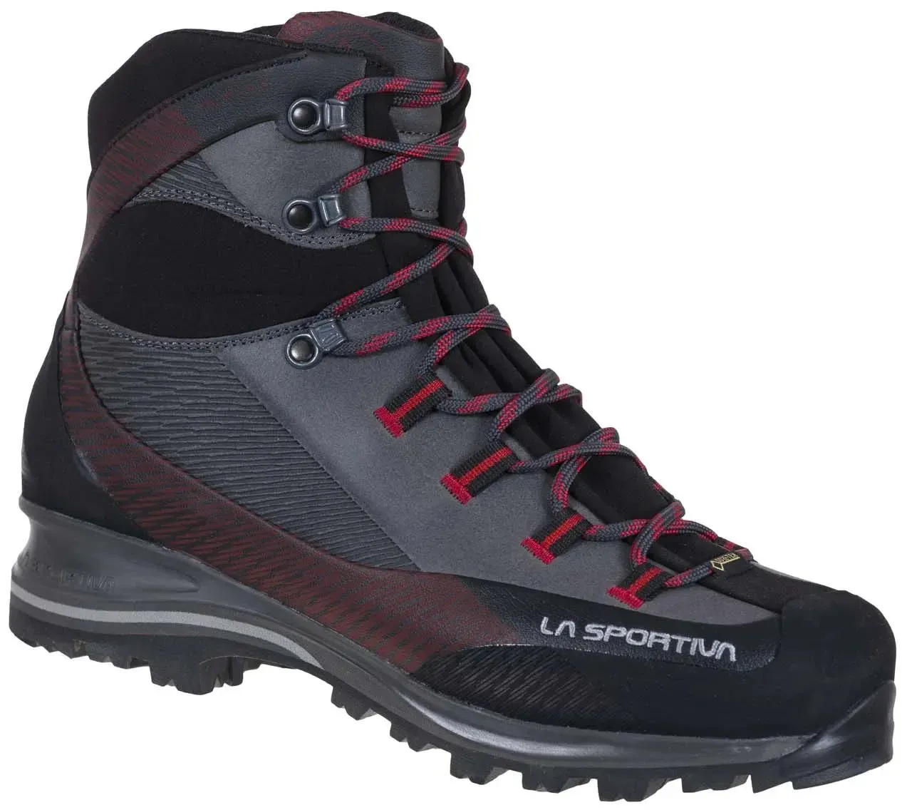 La Sportiva Trekking-Wanderschuhe Trango Trk Leather GTX (Leder, wasserdicht) carbongrau/rot Herren