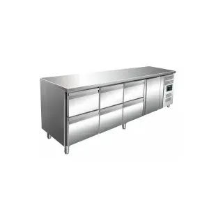 Saro Kühltisch 1 Tür + 3x2 Schubladen, KYLJA 4160 TN