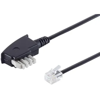 1aTTack.de 1x 10m - TAE-N Stecker - RJ11 Western Stecker 6/2 mit Brücke Telefonanschlusskabel