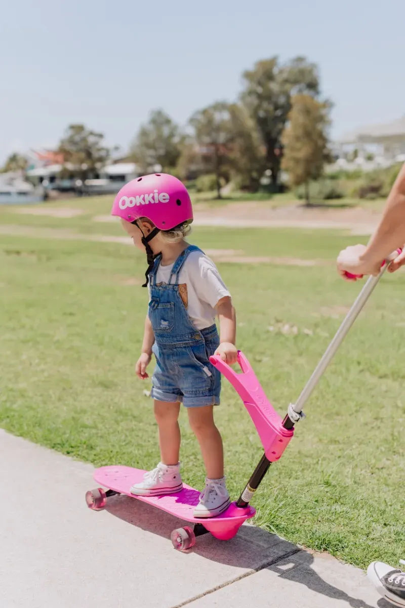 Kinder Skateboard Balance-Board 77x15x34 cm Pink Kunststoff rutschfest - Ookkie - Für 1-6 Jahre, fördert Motorik & Koordination
