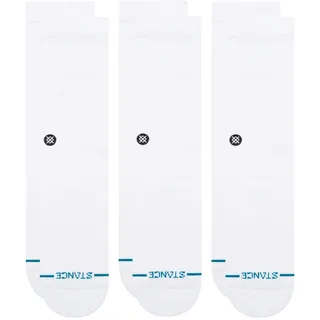 Stance Icon Herren Socken 3er-Pack,White,M