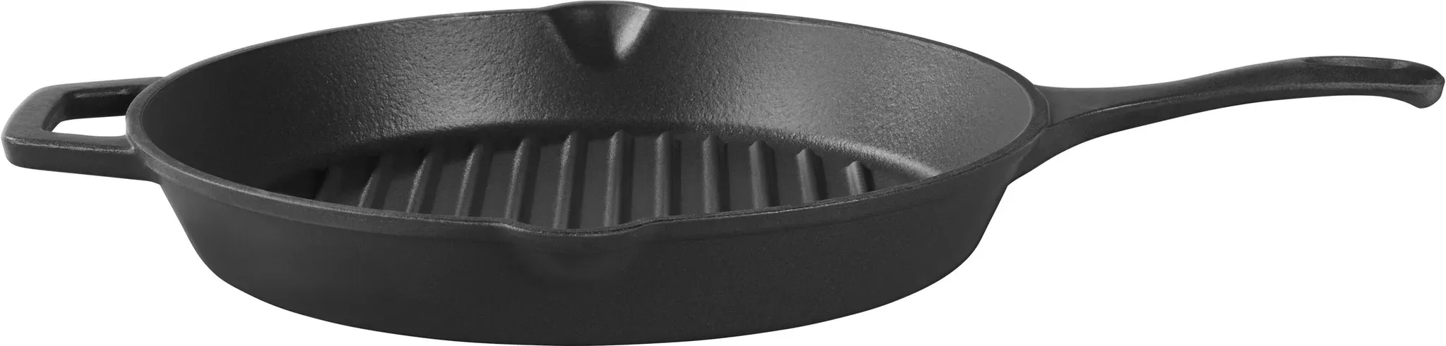 GRILLMEISTER Grillpfanne Gusseisen 28 cm (geriffelt)
