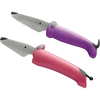 Kuhn Rikon kinderkitchen® Messerset fuchsia/violett 2 Stk, Kindermesser, für Kinder ab 3 Jahren, sicheres Schneiden