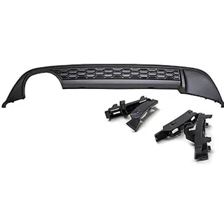 DM Autoteile Diffusor Stoßstange Ansatz Schwarz Matt 2 Rohr GTI GTD passend für Golf 7 VII