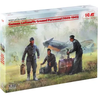 ICM 32109 1:32 German Luftwaffe Ground Personnel (1939-1945) (3 Zahlen) 1:3 2 Modell Kit