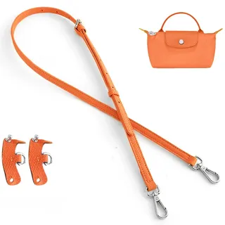 longchamp Schultergurt,Geldbörse Riemen Crossbody Verstellbarer Ersatz für Long champ Le Pliage Original Mini Pouch Strap (Orange)