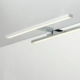 Loevschall Lagan Nextgen Spiegelleuchte, 50 cm, Wandlampe Badezimmer mit elegantem Design, Lichtqualität CRI 90 für Natürliche Farben, Spiegelschrank leuchte & flexible Montage, IP44-zertifiziert