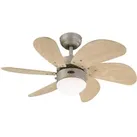 Westinghouse Deckenventilator Turbo Swirl, Ø 76cm, mit Beleuchtung, Flügelfarbe ahorn