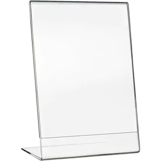 HMF 46934 Acryl Tischaufsteller schräg, DIN A4 Hochformat, Glasklar