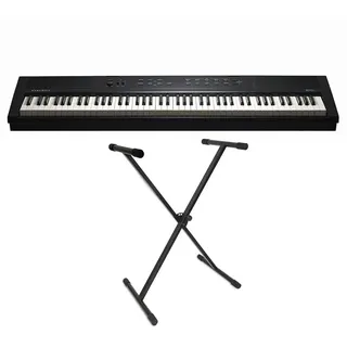Kurzweil KAE1-LB Stage Piano Keyboard Schwarz 88 Tasten + keepdrum Keyboardständer