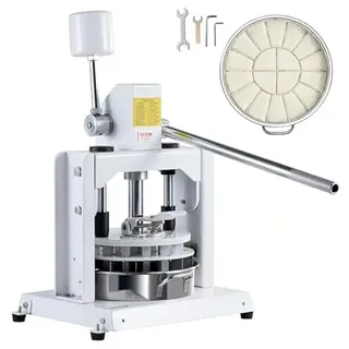 Vevor Teigteiler 18-teilige manuelle Teigteilermaschine, 60-280 g Tischgerät Handpresse-Teigschneider mit Tablett und Klinge aus 304er-Edelstahl, Brotbackautomat für Bäckerei, Restaurant, Gewerbe