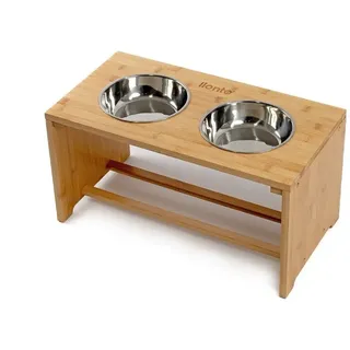 LIONTO - erhöhter Hundenapf Futterstation für Hunde, 50x26x26cm