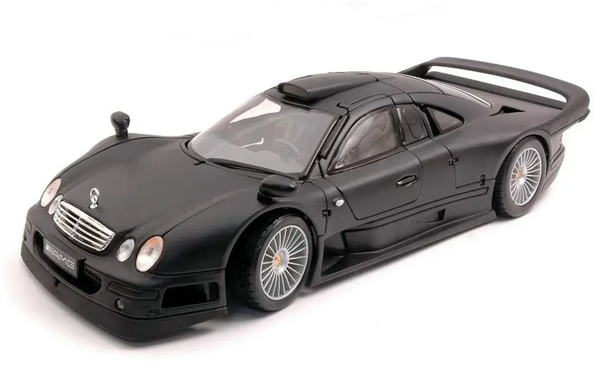 Maisto 31849 - Modellauto -  Mercedes CLK-GTR Streetversion (matt-schwarz, Maßstab 1:18)
