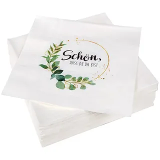BestLivings Papierserviette SV-04086, (20er Pack Servietten (33x33cm, 3-lagig, 1/4 Falz), Hochwertige Papierservietten Papier-Tuch, Party, Geburtstag, Feiern