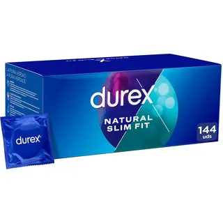 DUREX Natural Slim Fit Kondome für Komfort und Sicherheit, 144 Kondome klein