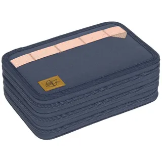 Lässig Unique School Triple Pencil Case Slim Navy