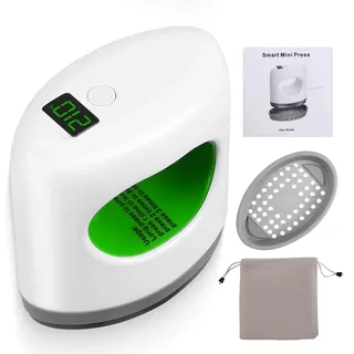 Mini Hitzepresse, Heißpresse mit 4 Heizmodi, Mini Transferpresse Maschine, Tragbare Presse Plotter Maschine, Transferpresse Plotter, Temperaturanzeige Mini Heat Press für T-Shirts/Hüte/Schuhe