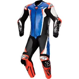 Alpinestars Racing Absolute V2 Lederkombi - Blau/Schwarz/Weiß/Neon-Rot / 52