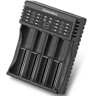 Camelion Universal-Ladegerät lädt Akku Ni-MH 1,2V, Li-Fe 3,2V, Li-Ion 3,7 bis 3,85V Akkus