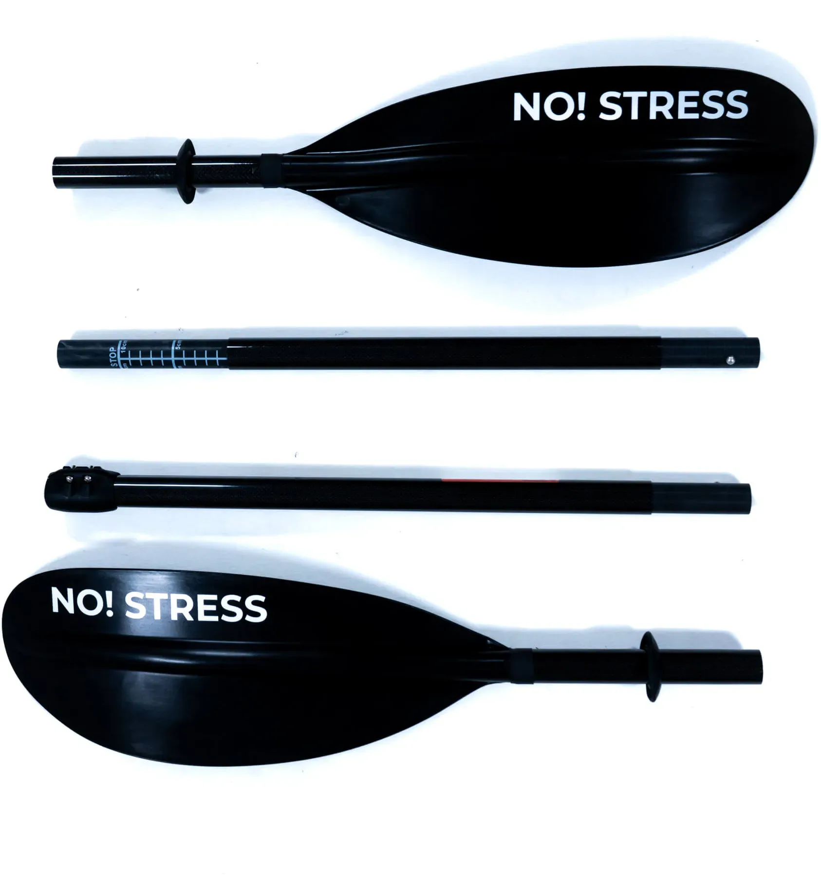 No Stress Fiberglas Hybrid Kajak Paddel 4-teilig