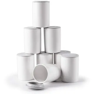 Duronic P8YM2 Joghurtbecher | Ersatzbecher für Duronic Joghurtbereiter YM1 und YM2 | 8 Keramikbecher mit Deckel