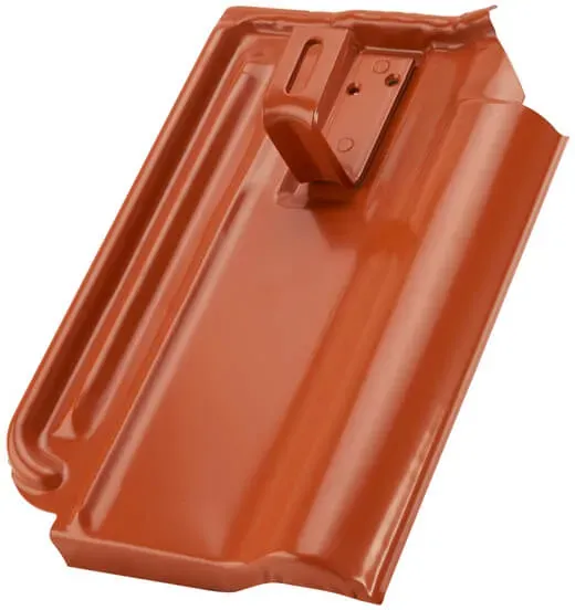 Lehmann Modulhalter Flachdachpfanne MZ3, ziegelrot Metalldachziegel – 0% MwSt. (gem. § 12 Abs. 3 UStG)