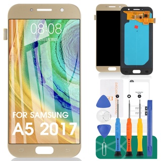 Für Samsung Galaxy A5 2017 Bildschirm Ersatz A520 LCD Bildschirm Ersatz SM-A520F LCD Display SM-A520F Touch Digitizer Kompatibel mit SM-A520K, SM-A520L Montage Ersatzteile Kits (mit Fingerabdruck)