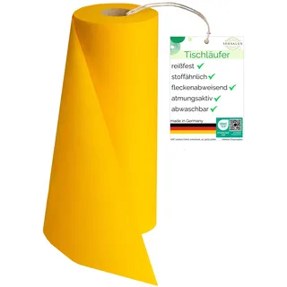 Sensalux Tischläufer, Tischband, stoffähnliches Vlies, Standard 100 by Oeko-TEX® - Klasse I Zertifiziert, 30cm x 25m, Gelb